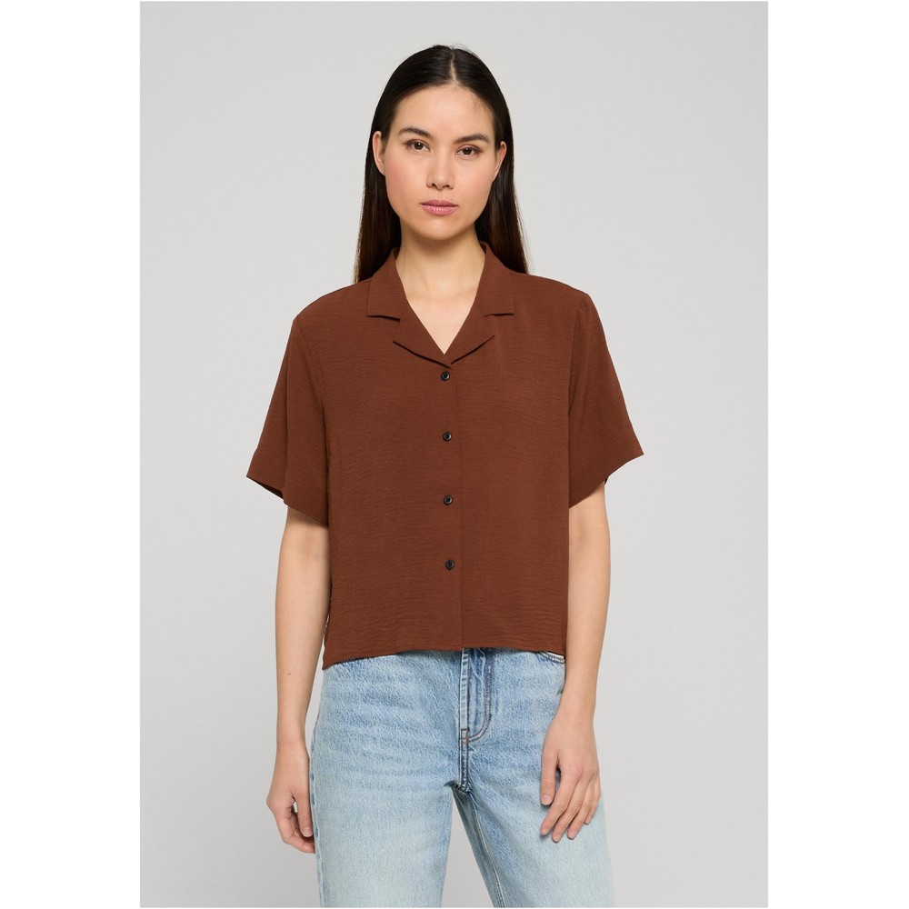 Urban Classics - Structured Resort Blouse - Bruin